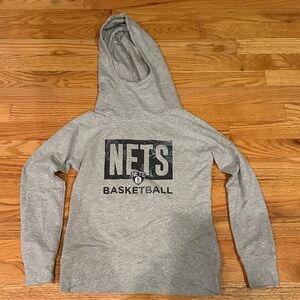 Gray Nets Basketball Hoodie